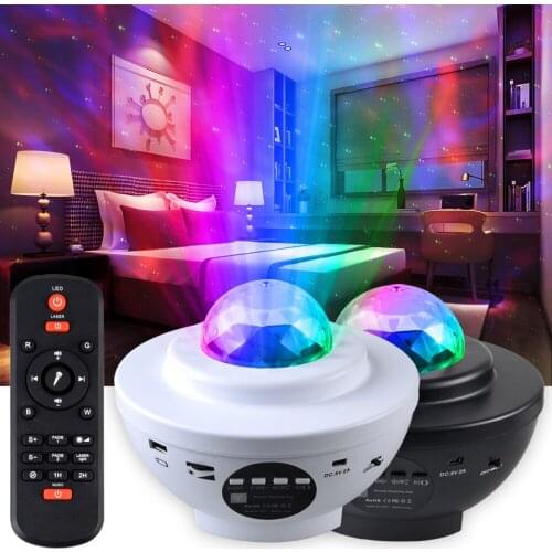 Colorful Starry Sky Galaxy Projector Nightlight USB Child Blueteeth Music Player LED Star Night Lights Romantic Projection Lamp