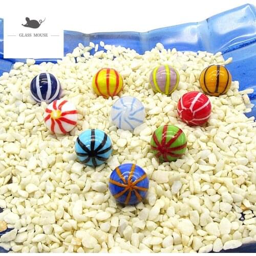 NEW 10pcs/lot 16mm Children glass marbles Vase aquarium Home decor accessories handmade glass ball marbles ornament mixed design
