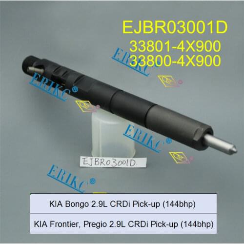 ERIKC EJBR03001D Diesel Common Rail Injector Assy Set 33801-4X900 for KIA Bongo 2.9L CRDi Pick-up (144bhp) Euro 3 Engine