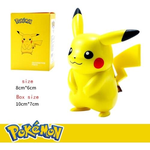 Pikachu Pokemon Figures Anime Action Psyduck Figurine Jouet Model Keychain Cartoon Toys For Girl Lovely Kawaii Jigglypuff Gift