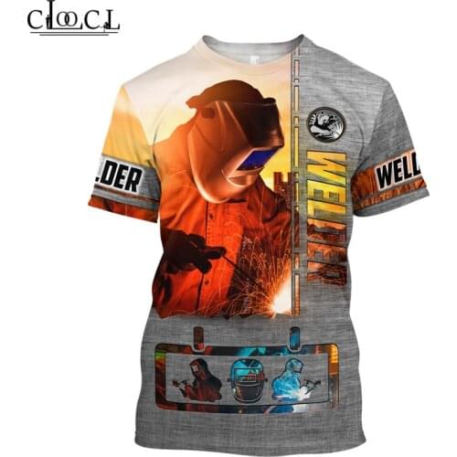 CLOOCL Welder T-shirts All Over Printed Solderer Men Women Clothes Fashion 3D Tee Shirts Tops Drop Shipping