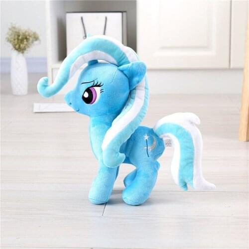 Unicorn Trixie Peluche Brinquedos Blue Horse Plush Doll PP Cotton Stuffed Animals Kids Toys 30CM 235G
