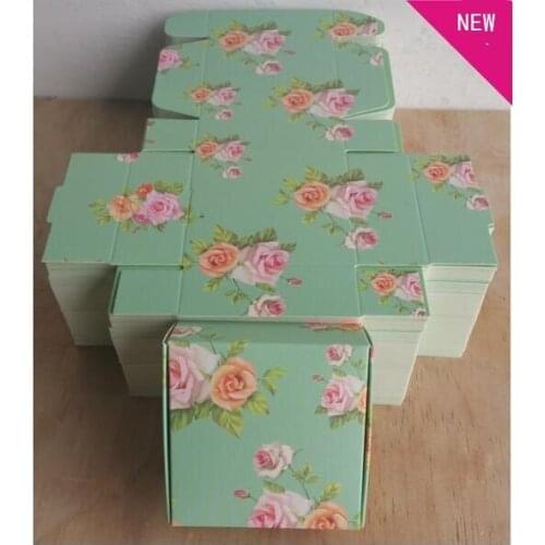 7.5*7.5*3cm 50pcs Green small soap packaging box retail carton gift cardboard Christmas Gift Packaging paper Box