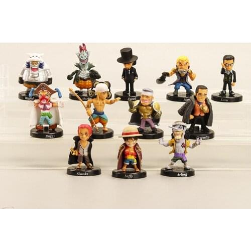Classic Anime One Piece Q Version Cute Accessories Op Pack Action Humanoid Model Toys Dolls Dolls Childrens Gift Toys 12 Pieces