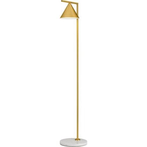 Creative Simple Modern Floor Light E27 12W Led Lamp Creative Standing Lamp Gold Black Body Color Speaker Lampshade