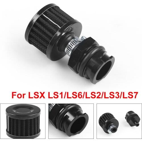 Black Billet Valve Cover Oil Cap Breather Fitting AN10+ Filter Durable CNC Aluminum Car Accessory For LSX LS1 LS6 LS2 LS3 LS7