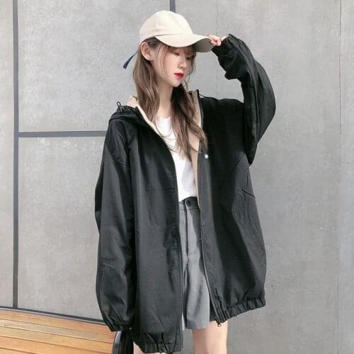 2021 New Double-sided Jacket Female Spring and Autumn Korean Version of Loose Bf Wind Student Wild Winter Ins Tide