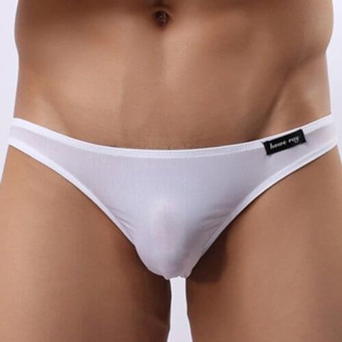 Men' S Sexy Soft Low- Waist Brief Bottom Shorts Y-Front Under Pants Underwear Solid Color High Quality Underpants