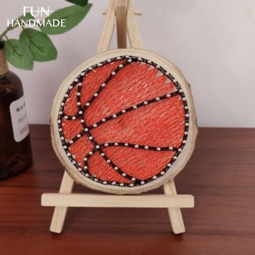 3D DIY Yarn Painting Nail String Art Kit Winding Sports Ball Lines Drawing Painting Home Decor Children Gift