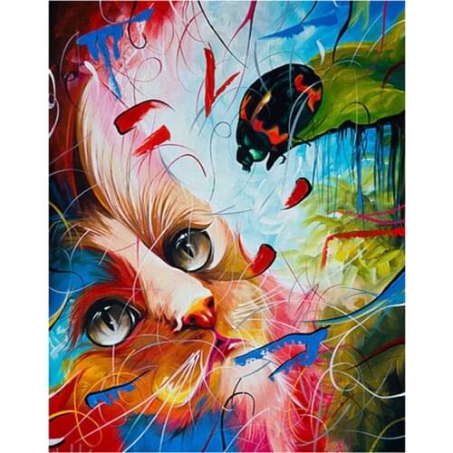 New Arrivals 5D DIY Full Round Diamond Painting Cartoon Cat 3D Embroidery Cross Stitch Rhinestone Mosaic Home Decor Art YC917