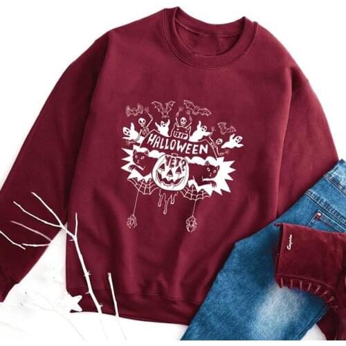 Is It Halloween Yet Sweatshirt Spooky Pumpkin Halloween Party Sweatshirts Funny Autumn Women Graphic Holiday Gift Pullovers