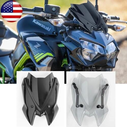 2020 2021 Z900 Windscreen Motorcycle Windshield Viser Wind Deflector with Bracket For Kawasaki Z 900 Accessories Double Bubble