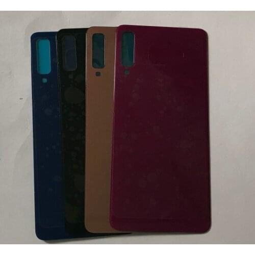 10Pcs /lot Back Glass Cover For Samsung Galaxy A750 A750F 2018 Battery Cover Rear Door Housing Case Replacement