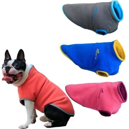 Winter Fleece Pet Dog Clothes Puppy Clothing French Bulldog Coat Pug Costumes Jacket For Small Dogs Chihuahua Vest Hondenkleding
