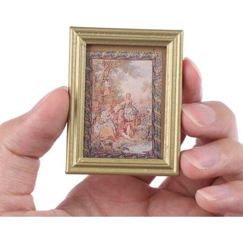 1:12 Dollhouse Miniature Photos Oil Painting Mural Wall Picture Doll House Decor