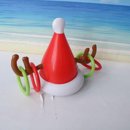 1Pcs Hot Creative Christmas Party Child Throwing Game Elk Antler Ring Inflatable Balloon Interactive Toys Best Festival Gifts