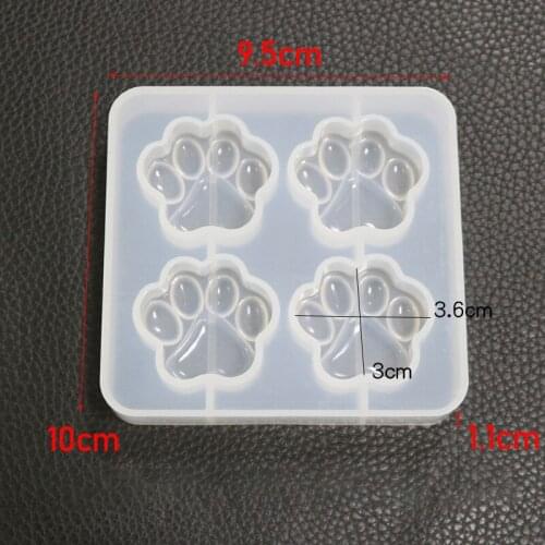 1PC Fondant Mold Silicone Mold Crystal Epoxy Diy Cat Claw Palm Jewelry Accessories Key Chain Decoration Tools