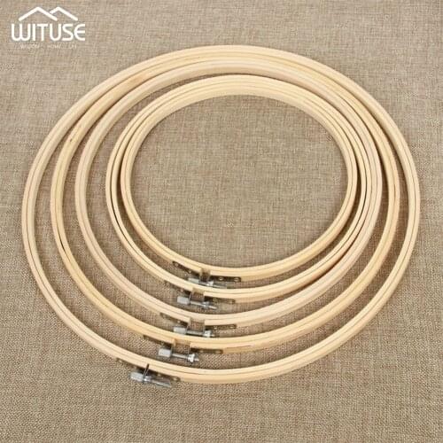 10-36cm Bamboo Frame Hoop Circle Embroidery Round Machine Bamboo For Cross Stitch Hand DIY Household Craft Sewing Needwork Tool