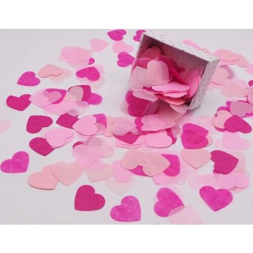 10g/bag Tissue Paper Heart Mix Confetti Baby Shower Home Decor Balloon Filling Confetti Wedding Throwing Supplies Pink Confetti