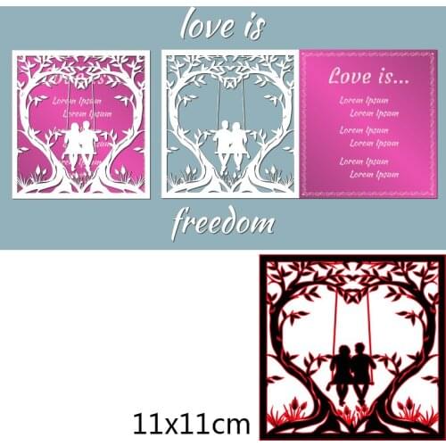 110*110mm love pattern Metal Cutting Dies Crafts Stencil For DIY Scrapbooking Album stamp Paper/photo Cards Embossing Die