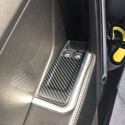 2pcs Car Window Control Panel Cover Moulding Trim Sticker for Volkswagen Beetle 2012 2013 2014 2015 2016 2017 2018 2019