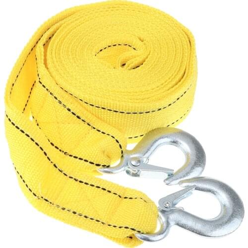 4 Meter Heavy Duty 5 Tons Car Tow Cable Towing Pull Rope Strap Hooks Van Road Recovery Eagle Hook Towing Ropes 400x4.3cm