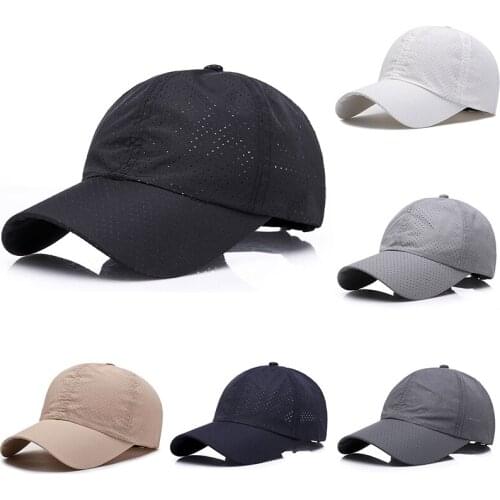 Baseball Cap For Women Men Summer Snapback Hat Mesh Caps Black Cap Solid Casual Gorra Hip Hop Breathable Adjustable Sun Hat 2021