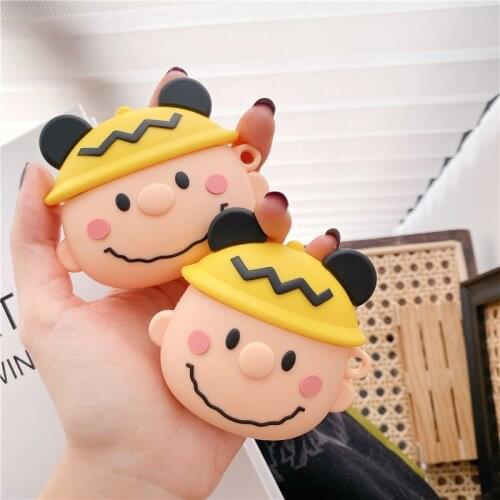 Earphone case holder protective cover For Apple airpods 1/2/3 generation shell Bluetooth headset Cute Cartoon couple cute