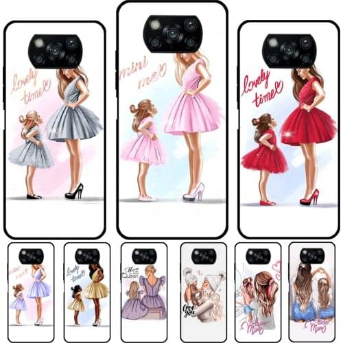 Super Mom Baby Girl Son Daughter For POCO X3 Pro F3 M3 Case For Xiaomi Mi 11 Lite Note10 9T 10T Pro Mi 11 Ultra Phone Cover