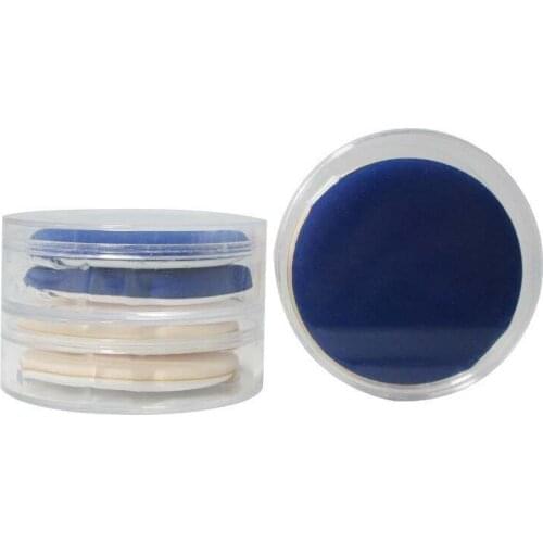 Blue Hydrophilic polyurethane cosmetic sponge BB liquid foundation puff 2pcs in a plastic box