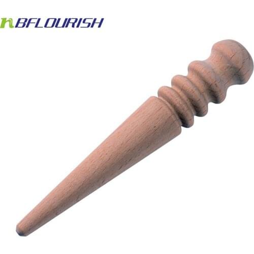 DIY leather tool beech wood leather edge burnishing rod polishing trimming hardwood polished rods