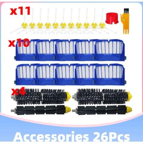 Hepa Filter Main Side Brush Parts for iRobot Roomba 600 605 610 614 615 616 620 660 630 651 650 670 690 680 Robot Vacuum Cleaner