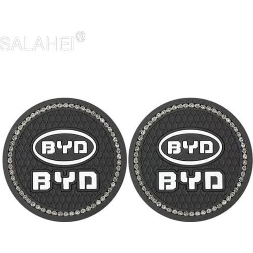 Car Diamond Water Cup Coaster Storage Mat For BYD Surui Tang Song Qing Yuan L3 F0 F3 F6 S8 E5 E6 G3 M6 Anti-slip Pad Interior