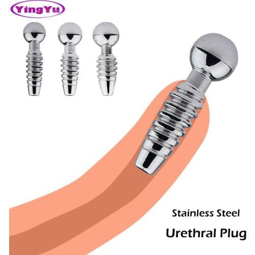 Stainless Steel Metal Spiral Penis Plug Urethral Dilatation Horse Eye Stick Penis Stimulation For Male BDSM Sex Toys Butt Plug