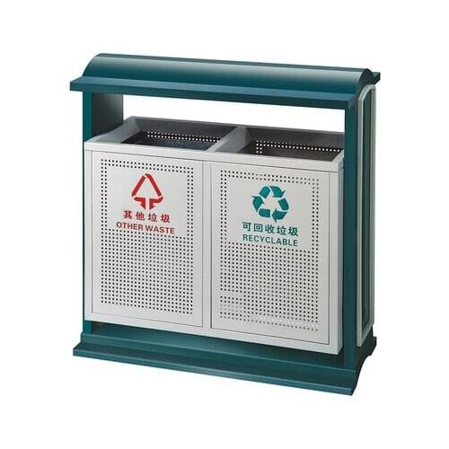 Stainless steel outdoor playground park trash can