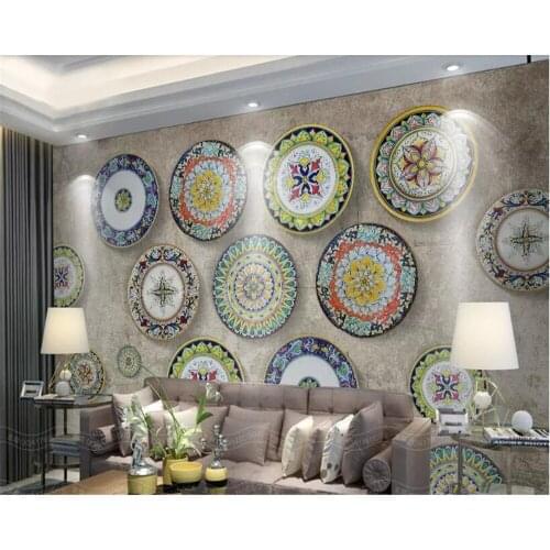 Beibehang papel mural wallpaper 3d on the wall European bohemian ethnic style classical brick wallpaper 3d papier peint mural 3d