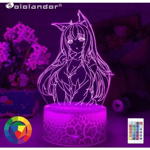 SOLOLANDOR Newest Japanese anime Led Night Lights for Bedroom Decor Gift Nightlight Waifu Table 3d Lamps Factory Dropshipping