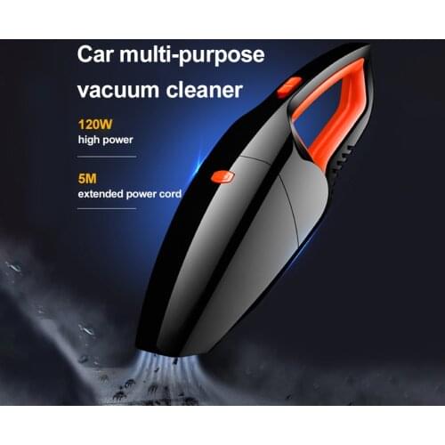 Portable Car Vacuum Cleaner 120W High Power Car Vacuum Cleaner Handheld Car Home Dual-use Handheld Rechargeable Drop Shipping