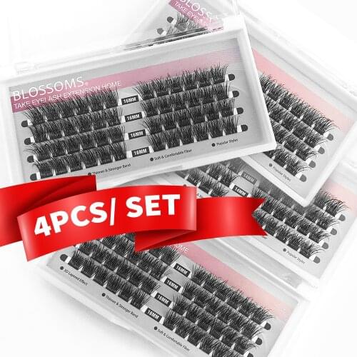 MUSELASH 48 Eyelash Beam Clusters Eyelash Extension DIY Individual Lashes Extension Half Segment Cluster Lashes