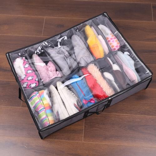 12 GridS Storage Boxes Fabric Foldable Storage Organizer With Dustproof Cover Drawer Divider Closet Organizer Clothing organizer