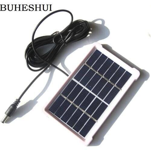 BUHESHUI 1W 6V Solar Cell With DC5521 Cable 3M Polycrystalline DIY Solar Panel Charger For 3.7V Battery Light 120*85MM 10pcs/lot