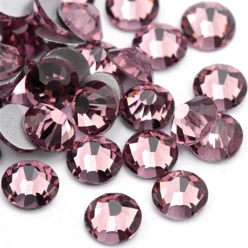 SS4-SS30 Light Amethyst rhinestone for Nail Art Crystal Glass Flatback Non Hotfix Strass Nail Art Rhinestones Decorations