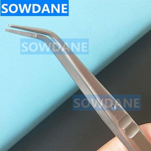 Dental College Tweezer Cotton Dressing Forcep Dental Oral Examination Tool Serrated Tip Dental Lab Instrument Tool
