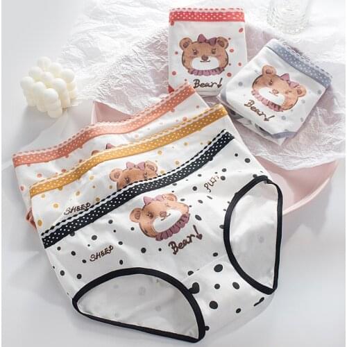 Luckymily Womens Underwear Sexy Briefs Cotton Letter Animal Seamless Underwear Sexy Girls Print Underpants Lingerie Thong Tanga