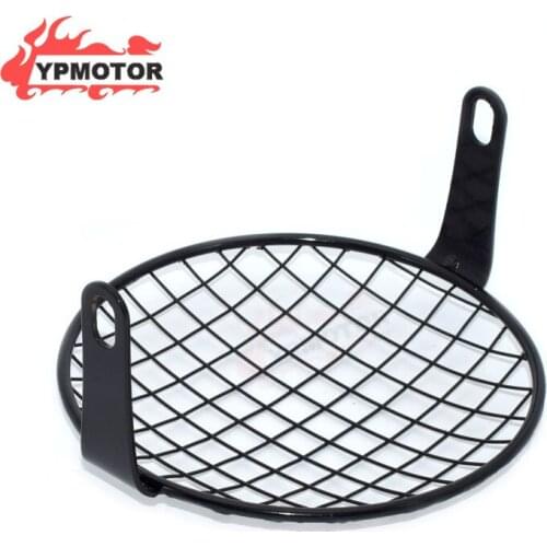 Motorcycle Universal Vintage Headlight Protector Retro Grill Light Lamp Cover Mask For Harley Ducati Chopper Yamaha Cafe Racer