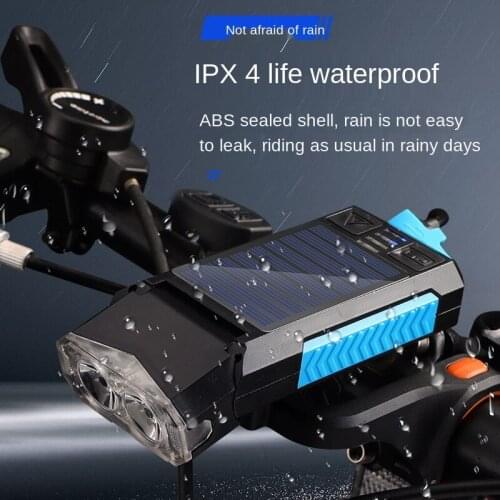 Bicycle Headlight Night Riding Charging Power Torch Solar Single Lamp Equipment Lamp Mountain Bike Lamp