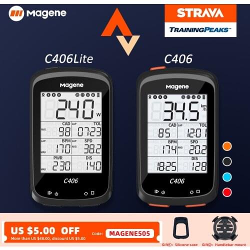 Magene C406 Bike Computer Waterproof GPS Wireless Smart Speedometer MTB Road Bicycle Odometer Cycling Data Auto Sync Strava