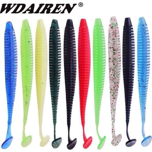 10pcs/Lot Fishing Worms Soft Lure Jig Wobblers 9cm 3g Shrimp Fishy Smell Silicone Artificial Bait Swimbaits Bass Pesca Tackle