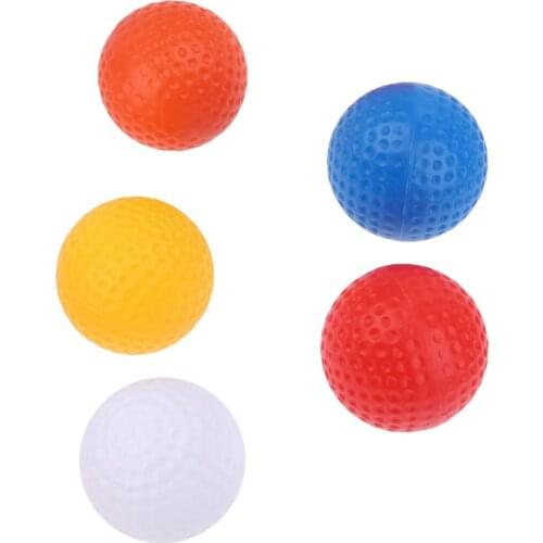 10pcs 41mm Plastic Golf Balls for Indoor Outdoor Sports Golf Practice Balls 5 Colors Training Golf Hollow Balls without Holes