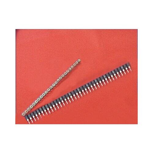 20Pcs PCB Connectors Socket of Single Row 40 Round Pins Header W 2.54mm Pitch